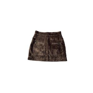Free People Brown Velvet Mini Skirt - Women’s Size 0